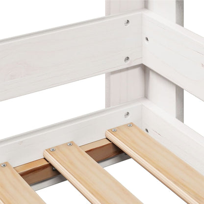 Bed Frame without Mattress White 80x160 cm Solid Wood Pine