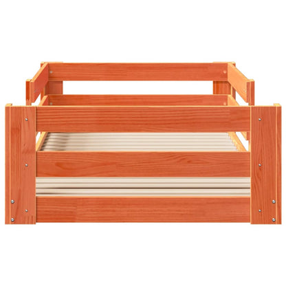 Bed Frame without Mattress Wax Brown 80x160 cm Solid Wood Pine