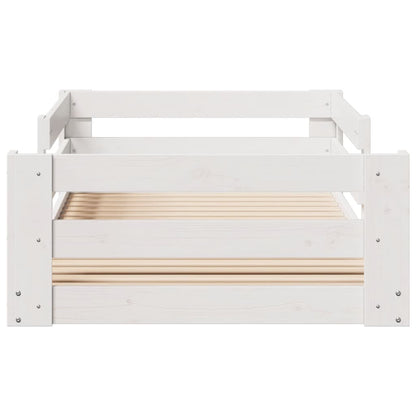 Bed Frame without Mattress White 75x190 cm Small Single Solid Wood Pine