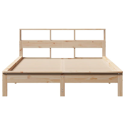 Bookcase Bed without Mattress 120x200 cm Solid Wood Pine