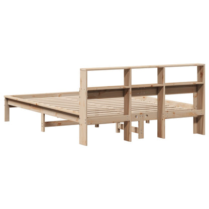 Bookcase Bed without Mattress 120x200 cm Solid Wood Pine