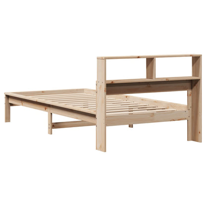 Bookcase Bed without Mattress 100x200 cm Solid Wood Pine