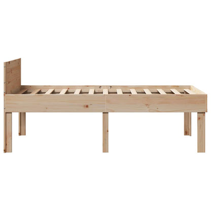 Bed Frame without Mattress 75x190 cm Small Single Solid Wood Pine