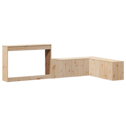 Bedside Cabinet with Desk 232x122x75 cm Solid Wood Pine