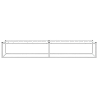 Bed Frame without Mattress White 90x200 cm Metal