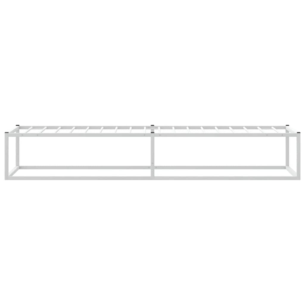Bed Frame without Mattress White 90x200 cm Metal