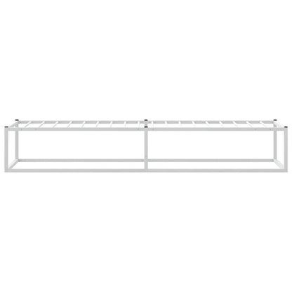 Bed Frame without Mattress White 90x200 cm Metal