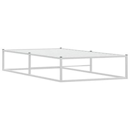 Bed Frame without Mattress White 100x200 cm Metal