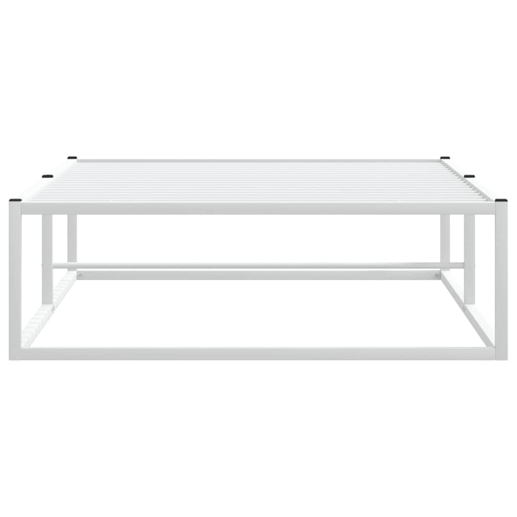 Bed Frame without Mattress White 100x200 cm Metal