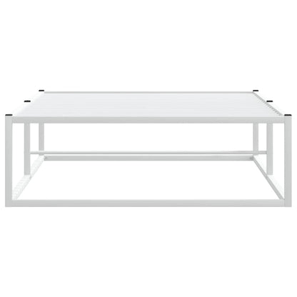 Bed Frame without Mattress White 100x200 cm Metal