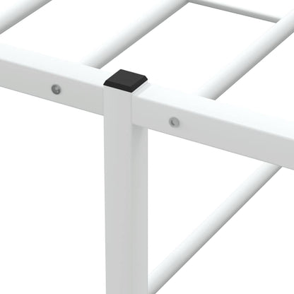 Bed Frame without Mattress White 100x200 cm Metal