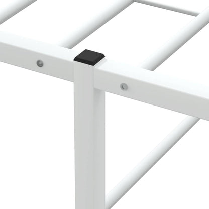 Bed Frame without Mattress White 100x200 cm Metal