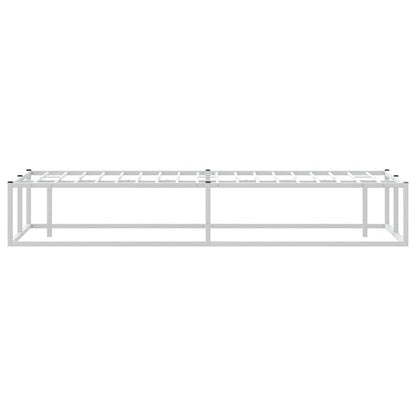 Bed Frame without Mattress White 120x200 cm Metal