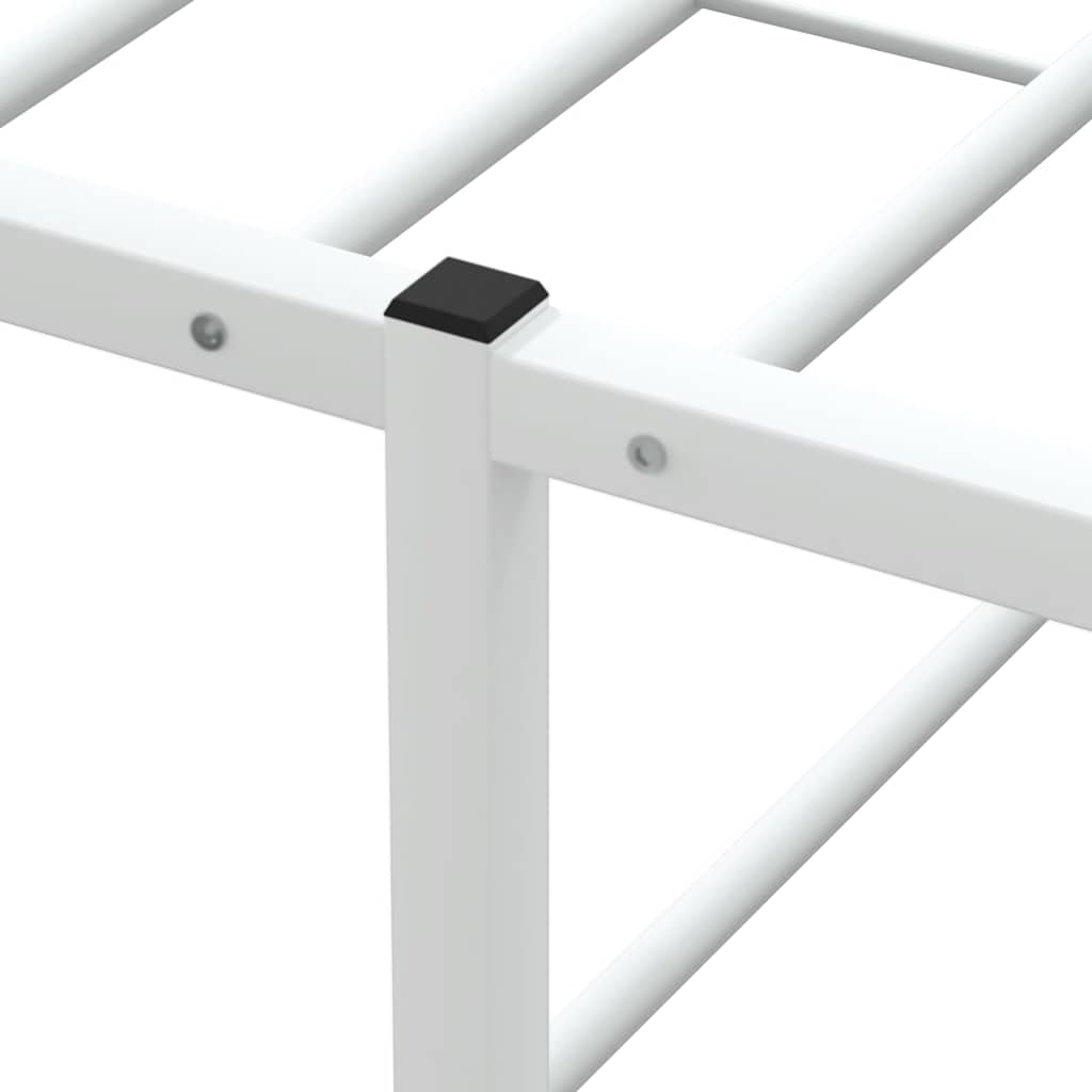 Bed Frame without Mattress White 120x200 cm Metal