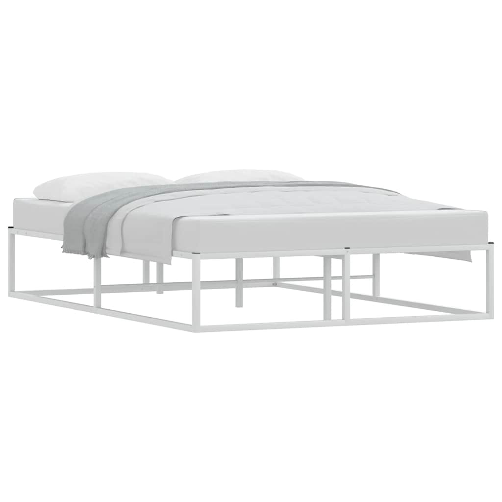 Bed Frame without Mattress White 140x200 cm Metal