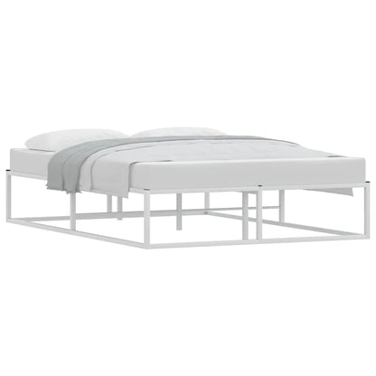 Bed Frame without Mattress White 140x200 cm Metal