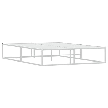 Bed Frame without Mattress White 140x200 cm Metal