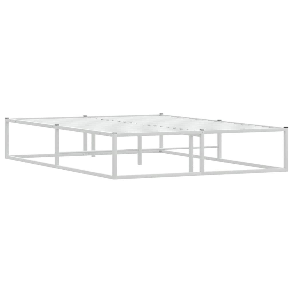 Bed Frame without Mattress White 140x200 cm Metal