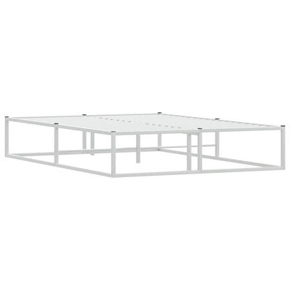 Bed Frame without Mattress White 140x200 cm Metal