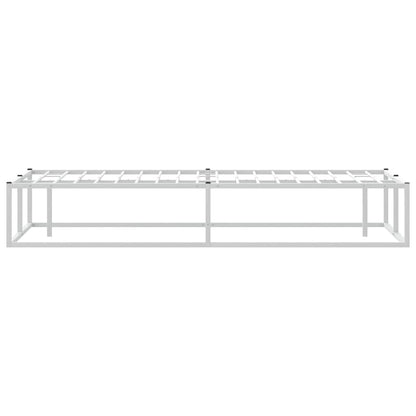 Bed Frame without Mattress White 140x200 cm Metal