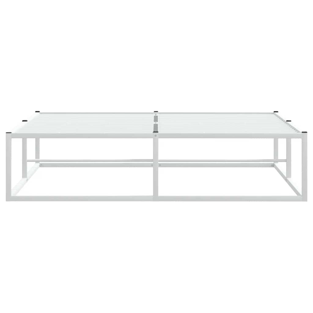 Bed Frame without Mattress White 140x200 cm Metal