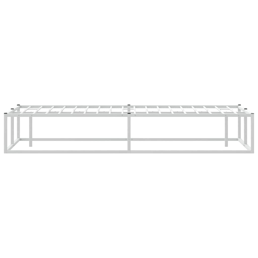Bed Frame without Mattress White 140x200 cm Metal