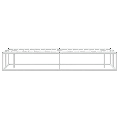 Bed Frame without Mattress White 140x200 cm Metal