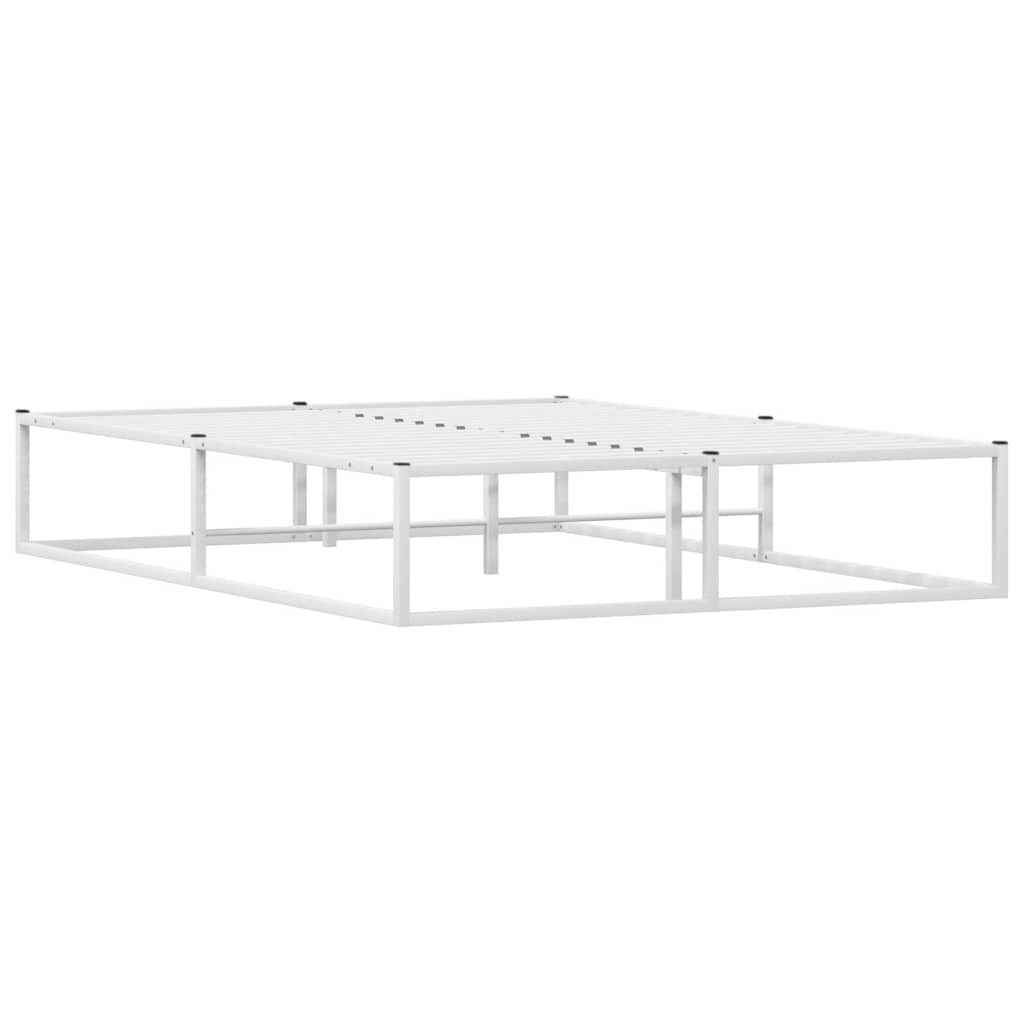 Bed Frame without Mattress White 140x200 cm Metal