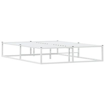 Bed Frame without Mattress White 140x200 cm Metal