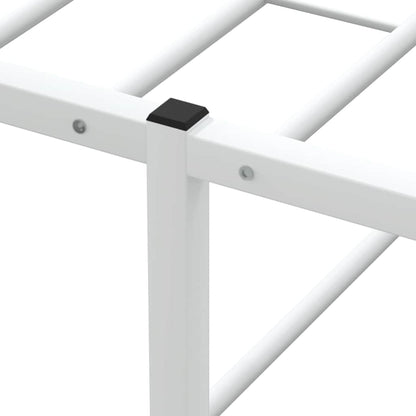 Bed Frame without Mattress White 140x200 cm Metal