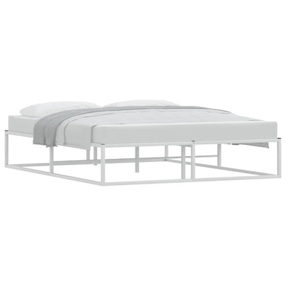 Bed Frame without Mattress White 160x200 cm Metal
