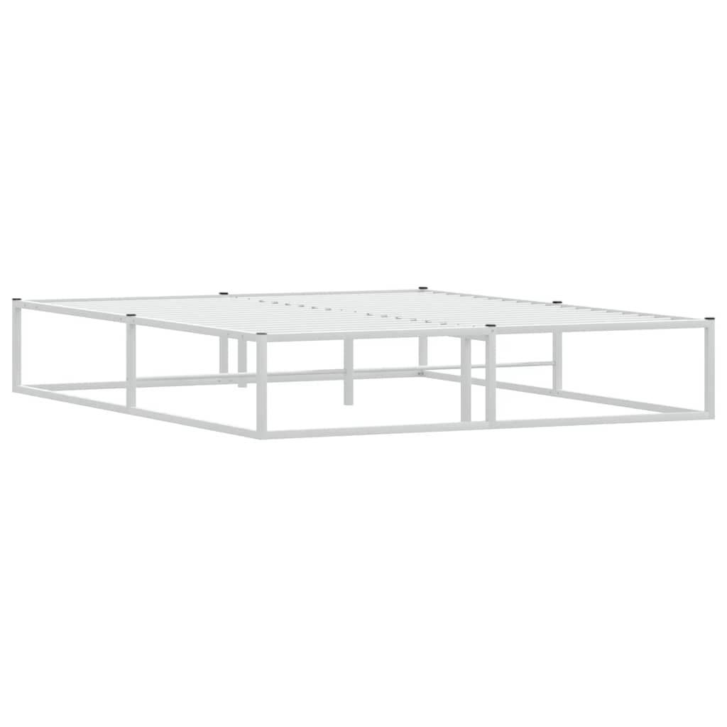 Bed Frame without Mattress White 160x200 cm Metal