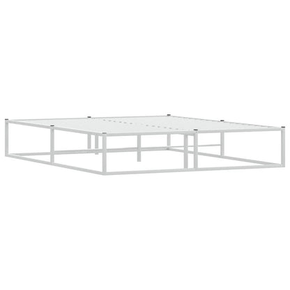 Bed Frame without Mattress White 160x200 cm Metal