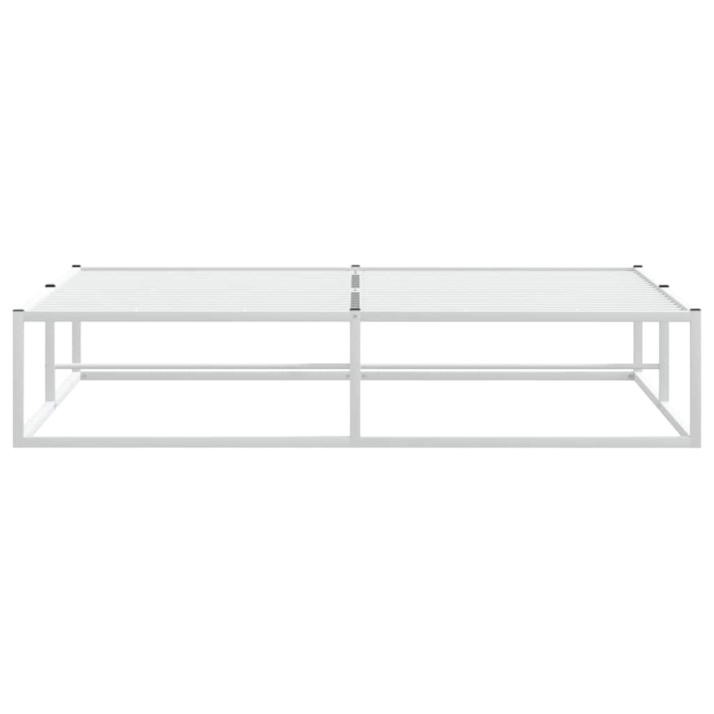 Bed Frame without Mattress White 160x200 cm Metal