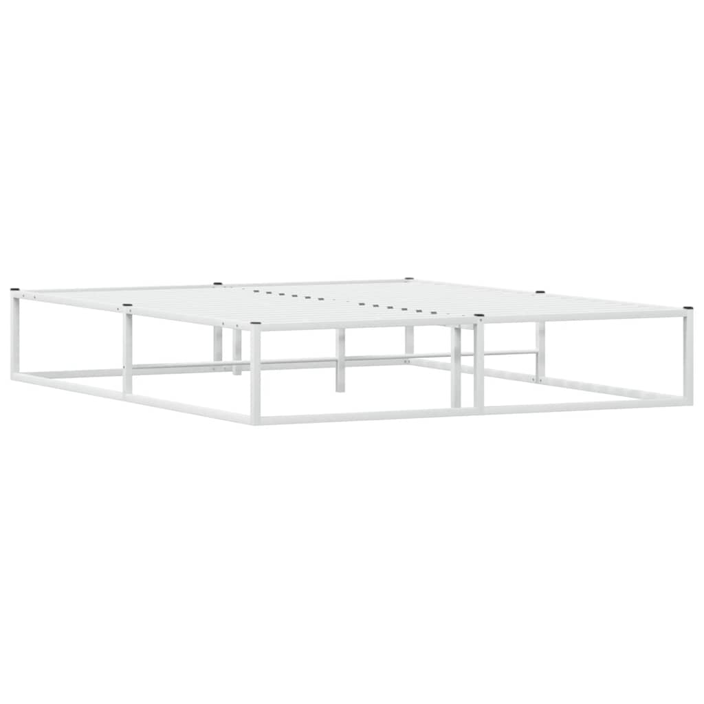 Bed Frame without Mattress White 160x200 cm Metal