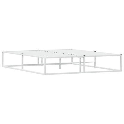 Bed Frame without Mattress White 160x200 cm Metal