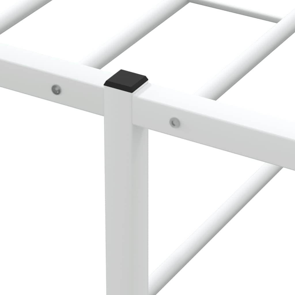 Bed Frame without Mattress White 160x200 cm Metal
