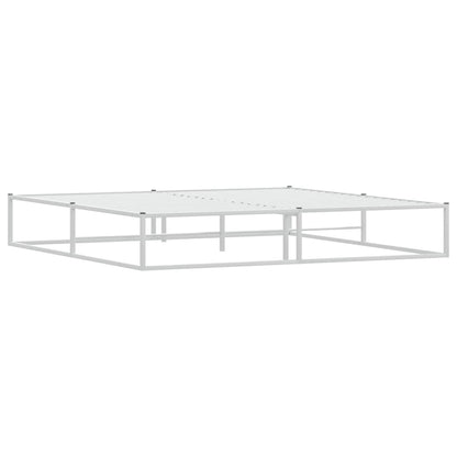Bed Frame without Mattress White 200x200 cm Metal