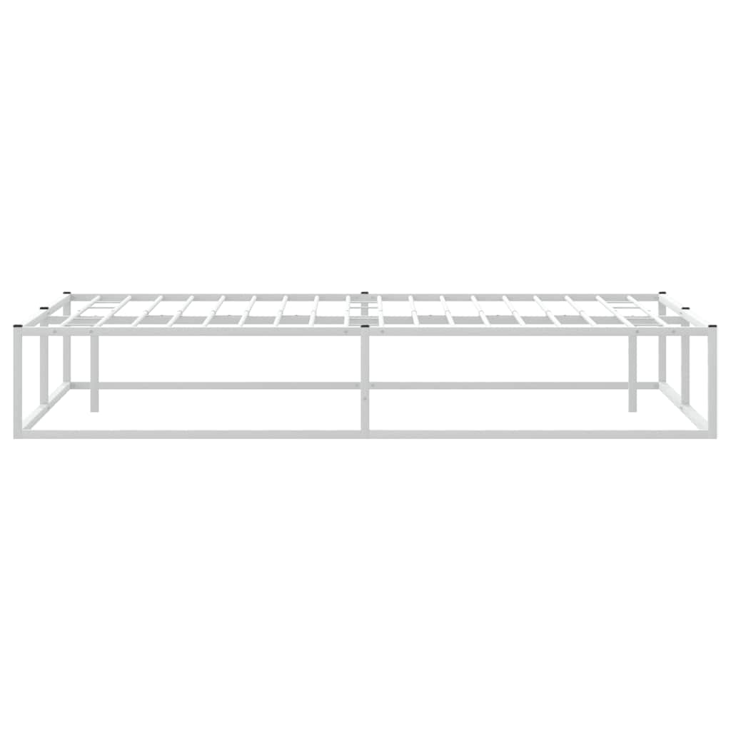 Bed Frame without Mattress White 200x200 cm Metal