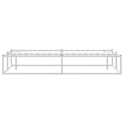 Bed Frame without Mattress White 200x200 cm Metal
