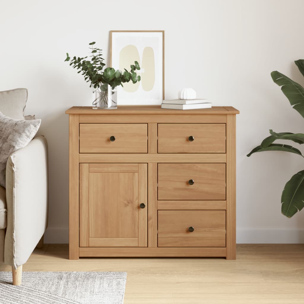 Sideboard with Drawers PANAMA 93x40x80 cm Solid Wood Pine