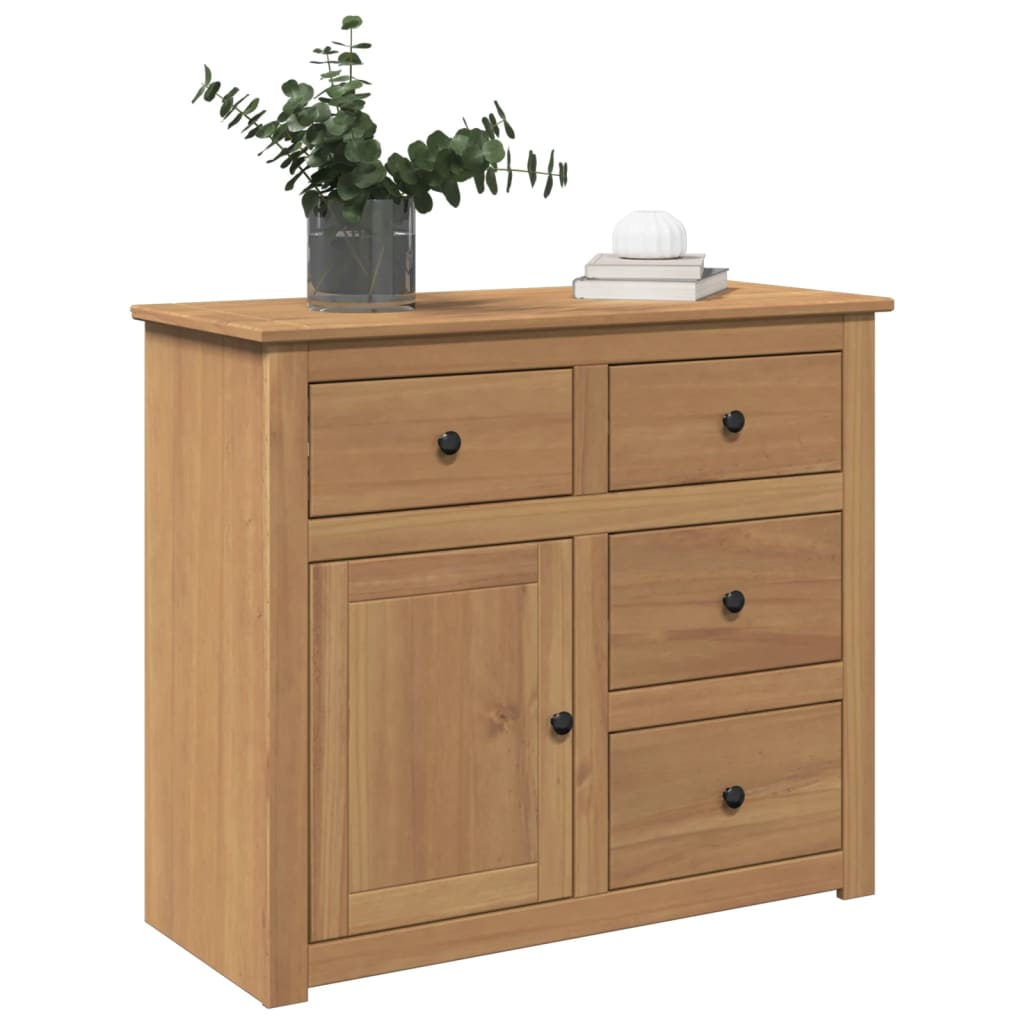 Sideboard with Drawers PANAMA 93x40x80 cm Solid Wood Pine