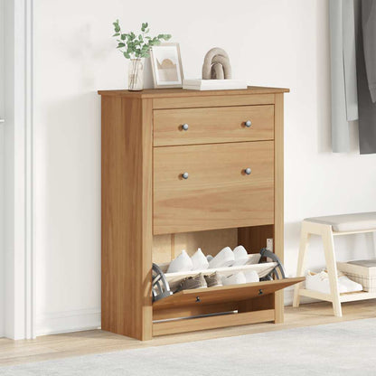 Shoe Cabinet PANAMA 80x35x105 cm Solid Wood Pine