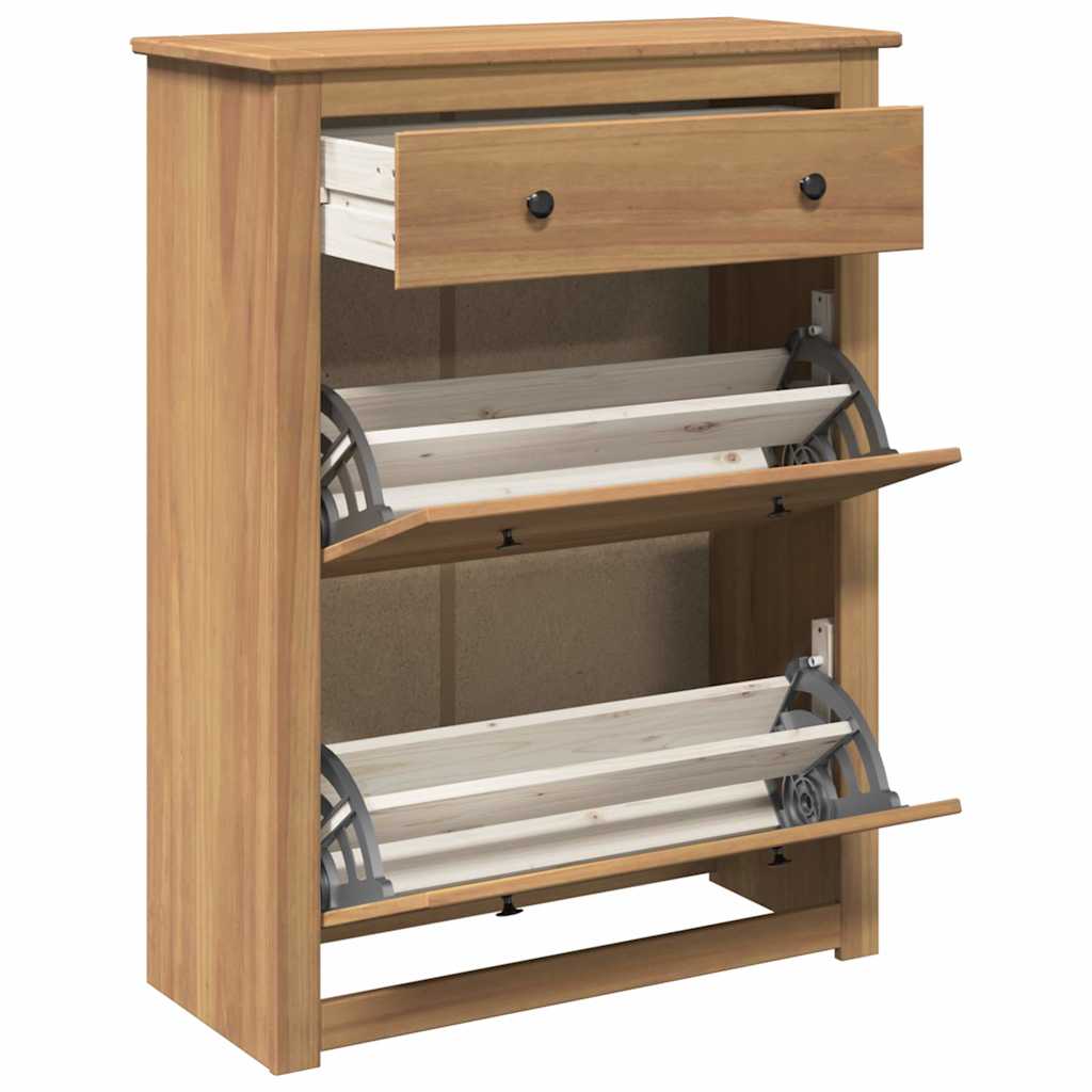 Shoe Cabinet PANAMA 80x35x105 cm Solid Wood Pine