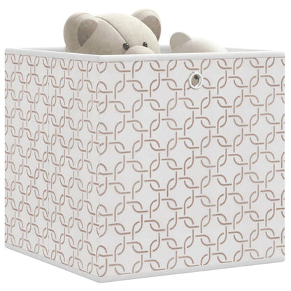 Foldable Storage Boxes 4 pcs Cream 32x32x32 cm Non-woven Fabric