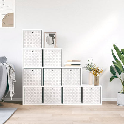 Foldable Storage Boxes 10 pcs Cream 32x32x32 cm Non-woven Fabric