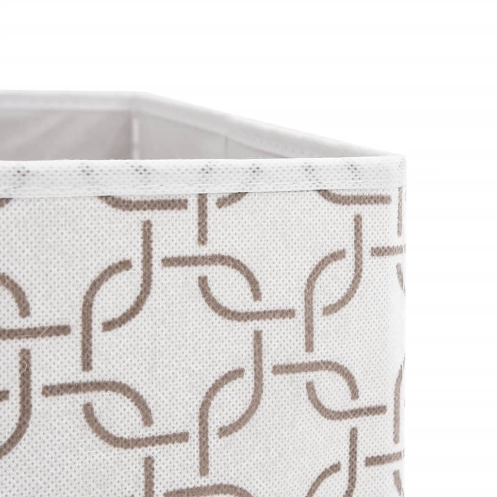 Foldable Storage Boxes 10 pcs Cream 32x32x32 cm Non-woven Fabric