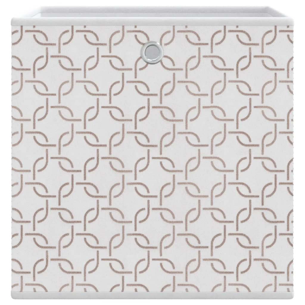 Foldable Storage Boxes 10 pcs Cream 32x32x32 cm Non-woven Fabric