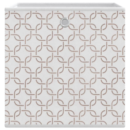 Foldable Storage Boxes 10 pcs Cream 32x32x32 cm Non-woven Fabric