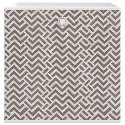 Foldable Storage Boxes 10 pcs Brown 32x32x32 cm Non-woven Fabric